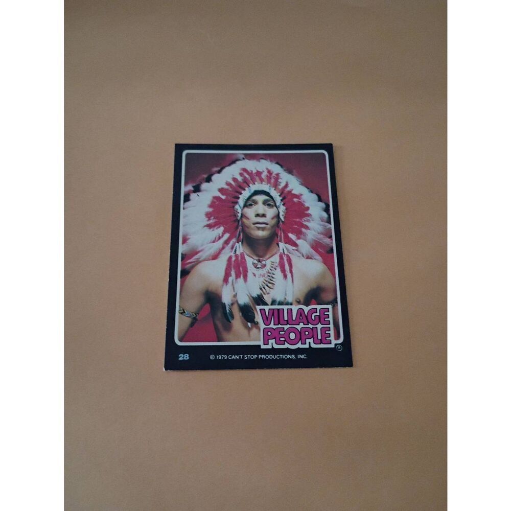Vintage 1979 Village People Trading Card #28 Disco Era Vintage Music Collectible